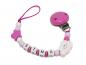 Preview: Schnullerkette mit Namen Wolke + Stern pink