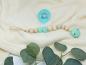 Preview: Schnullerkette Holzperlen pur - mint