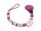 Preview: Schnullerkette mit Namen Wolke pink/rosa