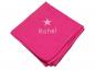 Preview: Schmusetuch mit Namen Stern pink