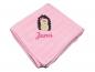 Preview: Spucktuch mit Namen Igel rosa