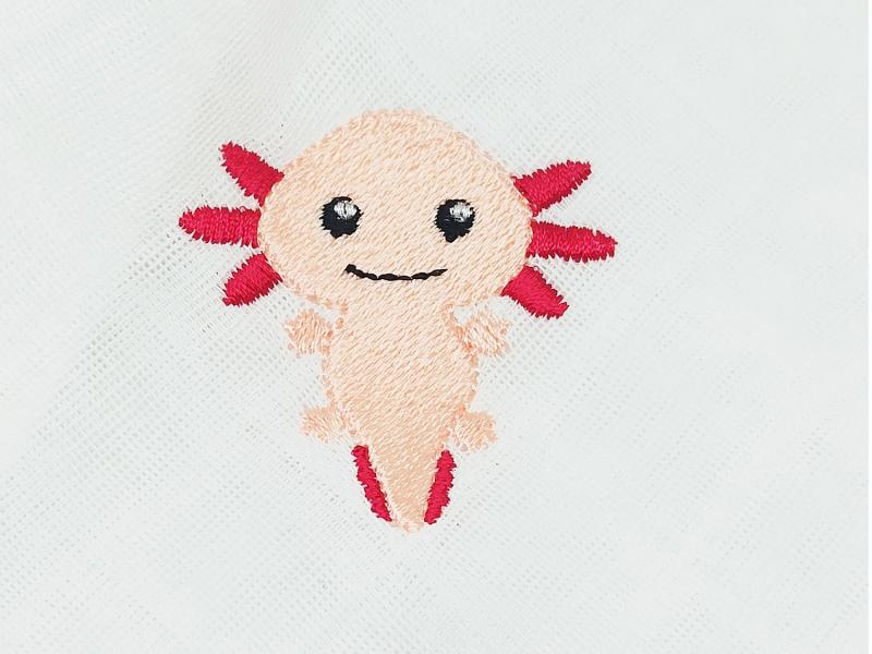 Mulltuch Spucktuch mit Namen Axolotl - verschiedene Farben