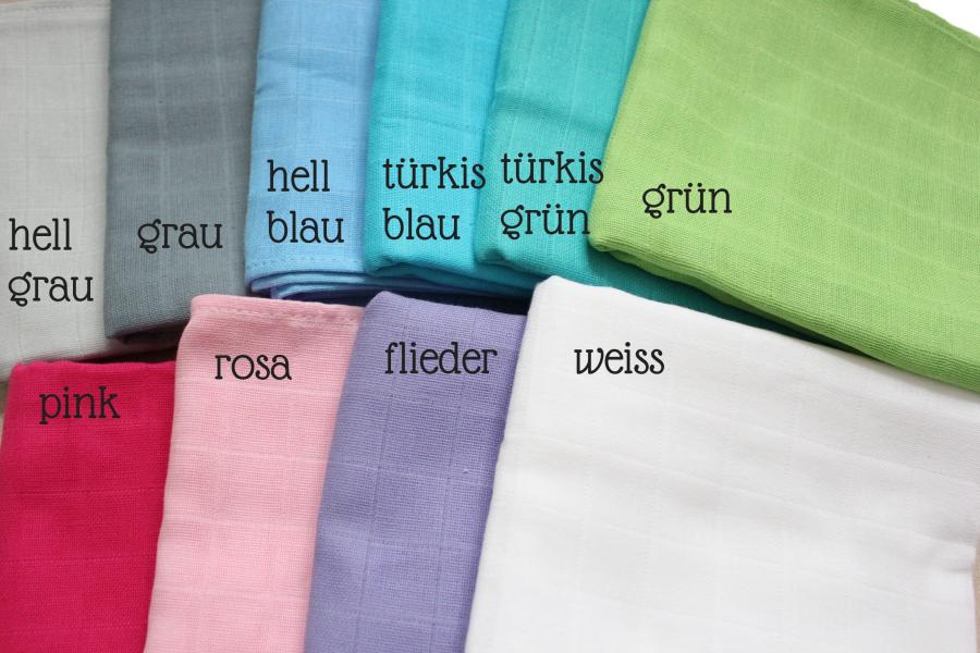 Windeltuch mit Namen Farben