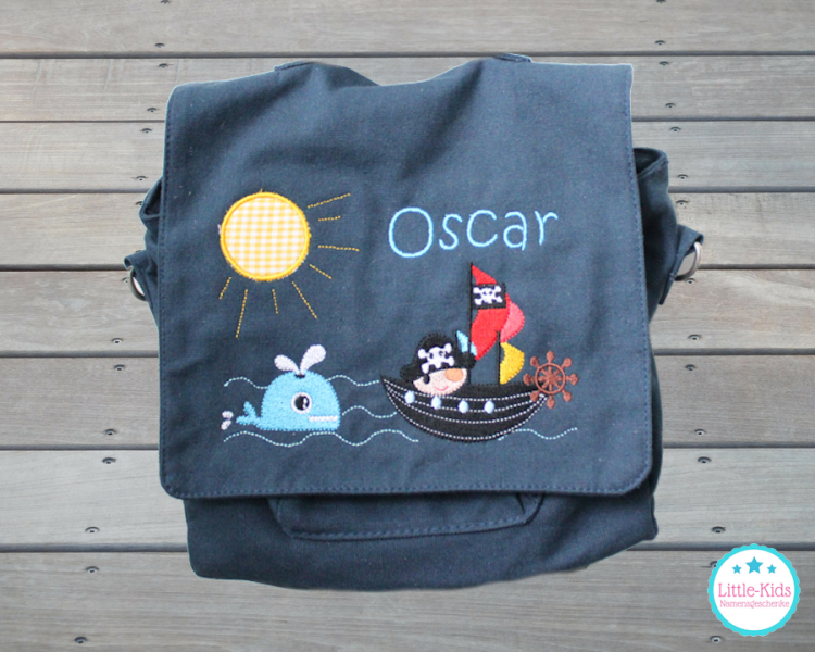 Kindertasche mit Namen Pirat