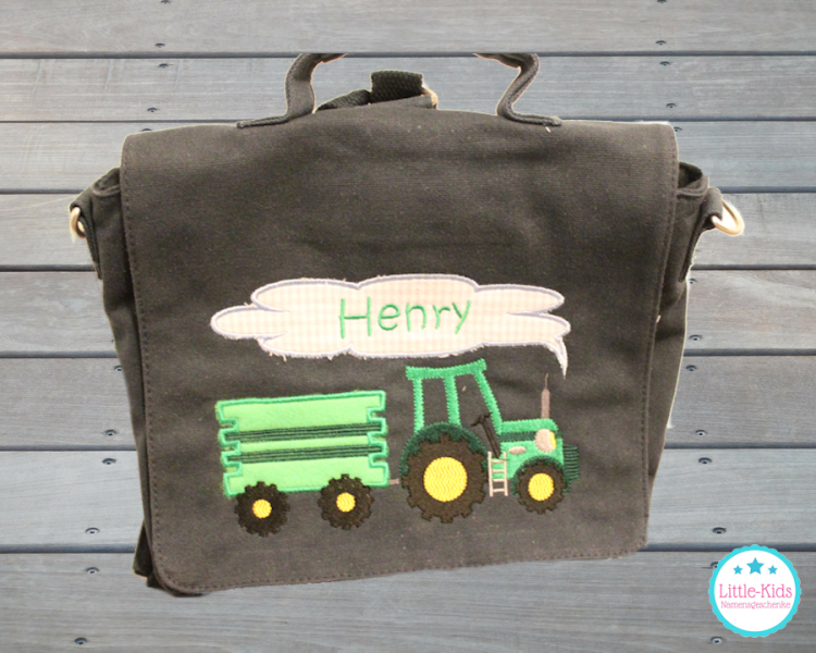 Kindertasche mit Namen Traktor