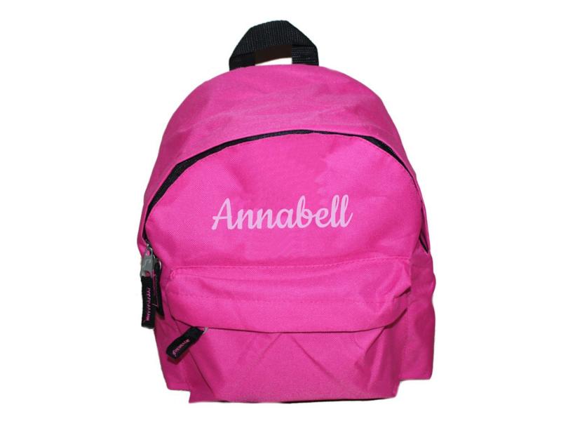 Kinderrucksack mit Namen bestickt - verschiedene Farben