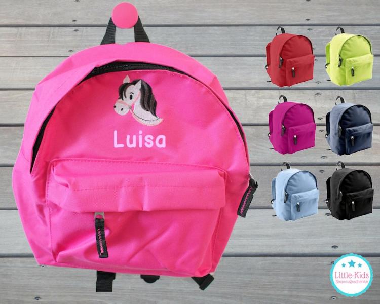 Rucksack mit Namen Pferd - verschiedene Farben