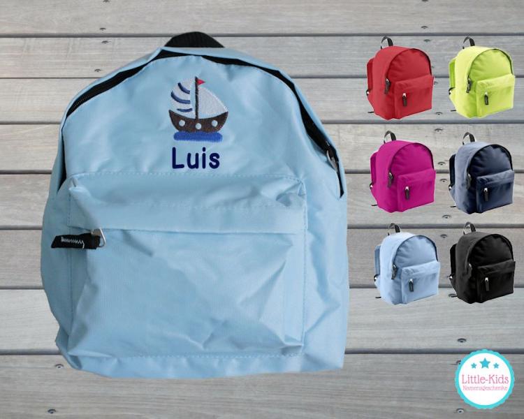 Rucksack mit Namen Boot - verschiedene Farben