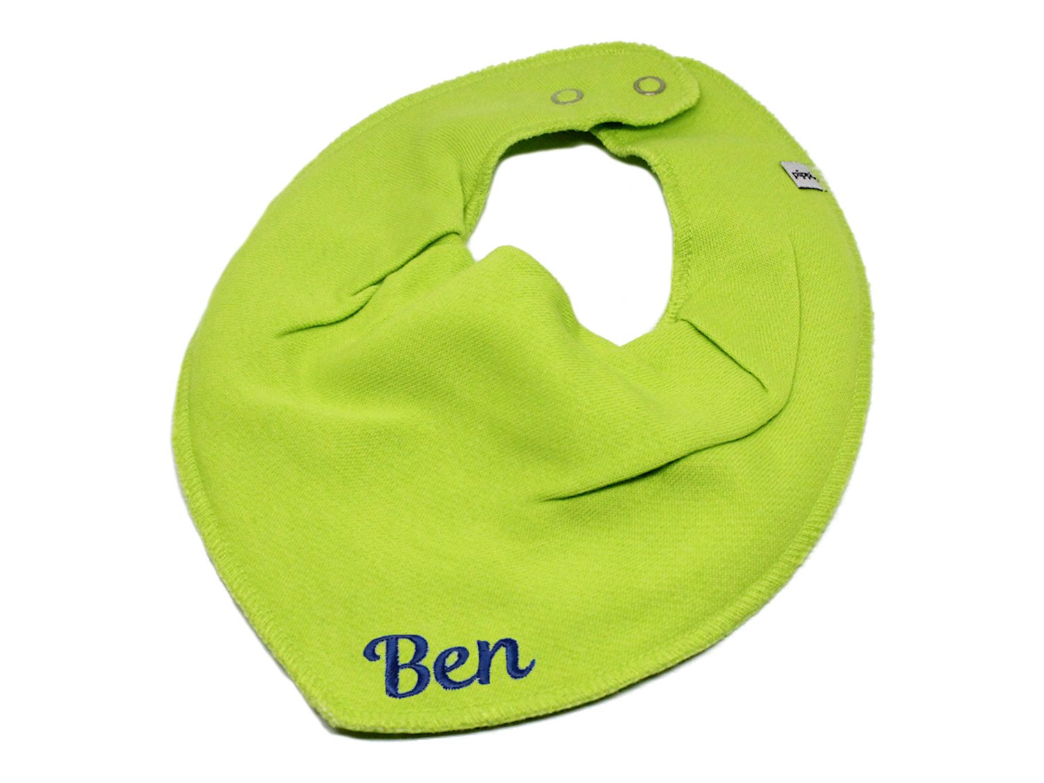 Baby Dreieckstuch Wendehalstuch Halstuch mit Name u Motiv grün Handmade 