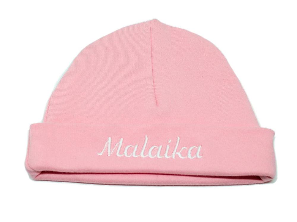 Babymütze mit Namen rosa