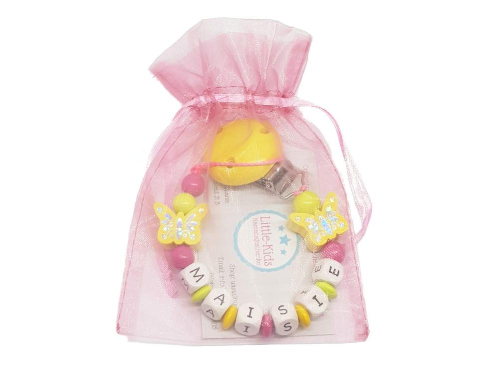 Schnullerkette mit Namen Verpackung