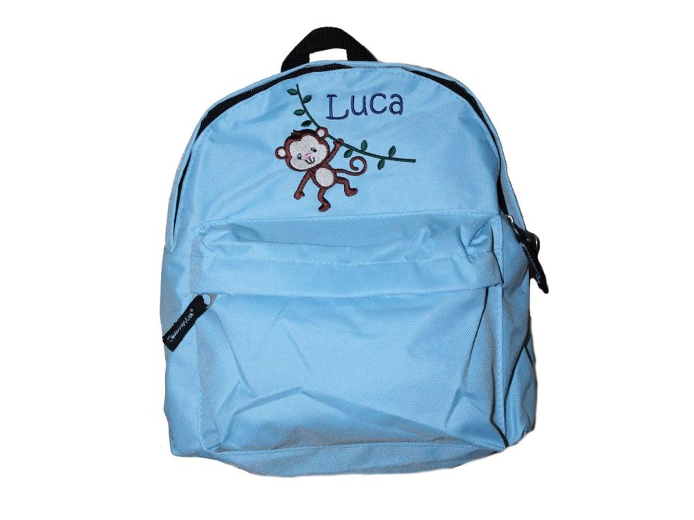 Rucksack mit Namen Affe - verschiedene Farben