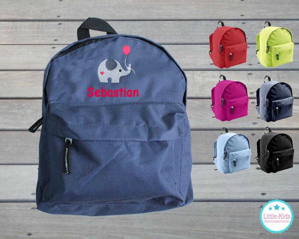 Rucksack mit Namen Elefant
